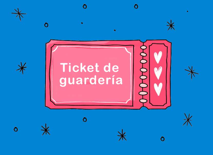 ticket guarderia dibujo